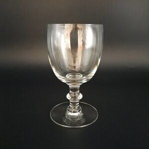 Vintage Crystal Glass Goblet With Elegant Stem Design